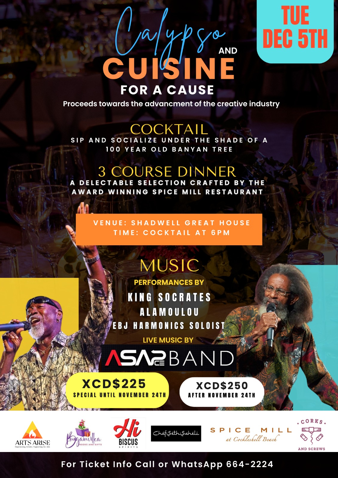Calypso and Cuisine // Buy Tickets [JAD Events]