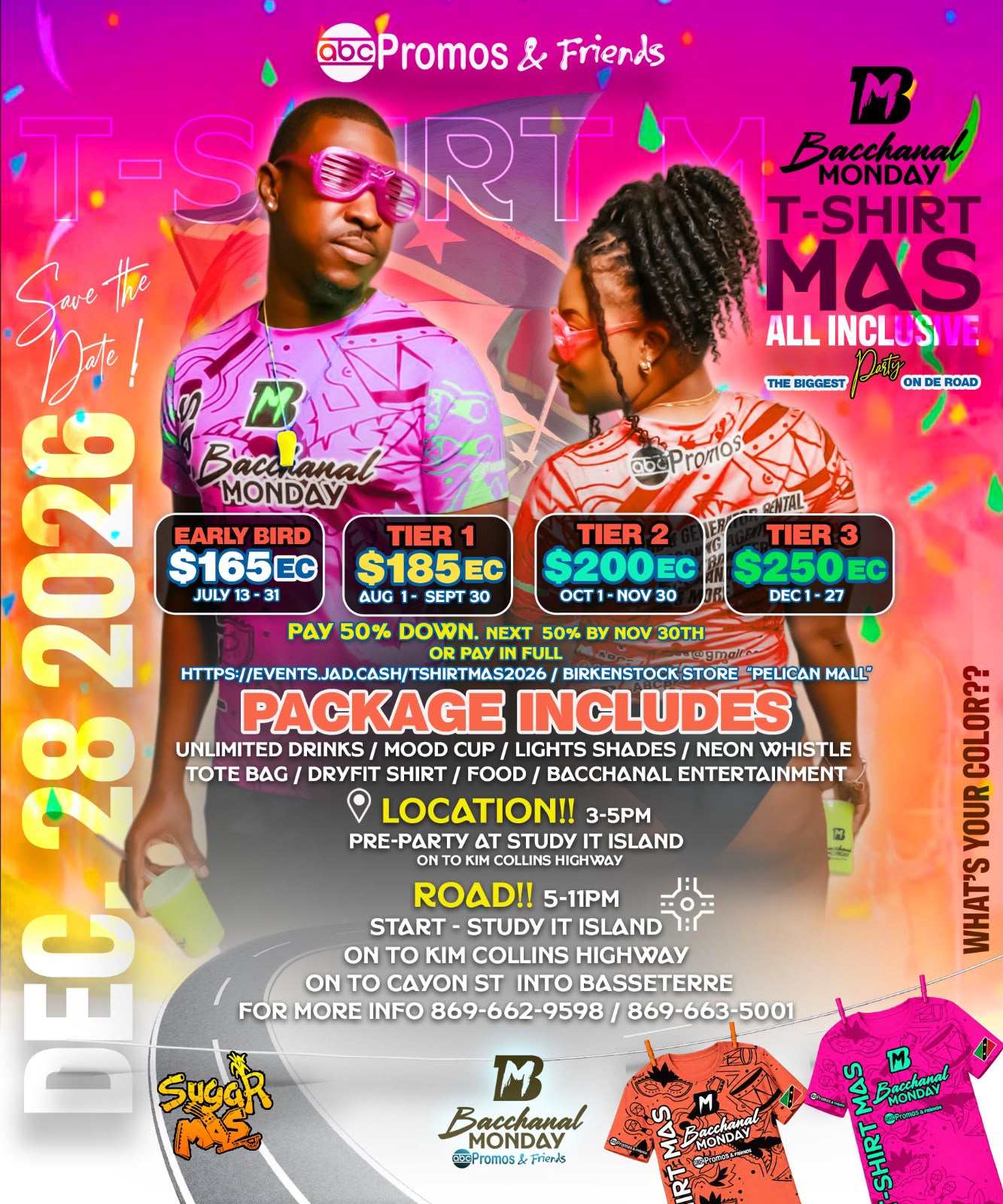 Bacchanal Monday T-Shirt Mas